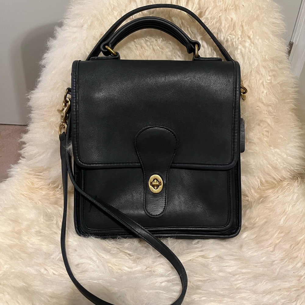 Vintage Coach Station Bag 5130 Crossbody Bag Navy